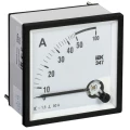 Изображение товара Амперметр IEK Э47 50А, класс точности 1.5, диапазон измерений - 0-50 А, размер - 72х72 мм