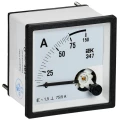 Изображение товара Амперметр IEK Э47 75/5А, класс точности 1.5, диапазон измерений - 0-75А, размер - 72х72мм IPA10-6-0075-E