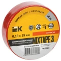 Изображение товара Изолента IEK MIXTAPE 3 UIZ-13-10-10M-K04, 15 мм, длина - 10 м, самозатухающая изоляционная, материал - поливинилхлорид, цвет - красный