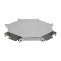 Изображение товара Ответвитель крестообразный IEK ESCA CLP1X 50x50мм для кабельного лотка, корпус - сталь, цвет - светло-серый CLP1X-050-050