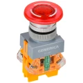 Изображение товара Кнопка управления GENERICA D7-DZS грибовидная, диаметр отверстия - 22мм, 1НЗ+1НО, поворотная с подсветкой и фиксацией, цвет - красный BBG50-11DZS-3-11-K04-G