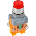 Изображение товара Кнопка управления GENERICA D7-11DNZS высокая, диаметр отверстия - 22мм, 1НЗ+1НО, с подсветкой и фиксацией, цвет - красный BBT50-11DNZS-3-11-K04-G