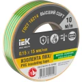 Изображение товара Изолента IEK MIXTAPE 7 0,15х15 мм, длина 10 м, желто-зеленая