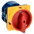 Изображение товара Переключатель кулачковый IEK ПКП63-13/У 2-позиционный ″ОТКЛ-ВКЛ″, 3 полюса, 63А, 400В, IP20, исполнение с установкой блокировки, цвет – красный/желтый