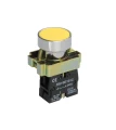 Изображение товара Кнопка управления IEK LAY5-BA51 1NO Ду22 без подсветки, тип кнопки - плоская, желтая, напряжение - 660В, степень защиты IP65