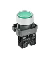 Изображение товара Кнопка управления IEK LA167-BAF31 1NO Ду22, тип кнопки - плоская, зеленая, напряжение - 660В, степень защиты IP65