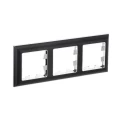 Изображение товара Рамка IEK BRITE 3 поста, степень защиты IP20, корпус - пластик, цвет - хром черный