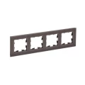 Изображение товара Рамка IEK BRITE 4 поста, степень защиты IP20, корпус - стекло, цвет - темная бронза