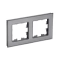 Изображение товара Рамка IEK BRITE 2 поста стеклянная серого цвета IP20