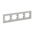Изображение товара Рамка IEK BRITE 4 поста IP20 из стекла дымчатая для розеток и выключателей