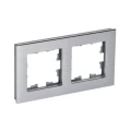 Изображение товара Рамка IEK BRITE 2 поста алюминий IP20 для электрики