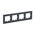 Изображение товара Рамка IEK BRITE 4 поста стекло черная IP20 для электроснабжения