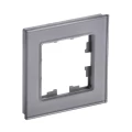 Изображение товара Рамка IEK BRITE 1 пост, степень защиты IP20, корпус - стекло, цвет - серый