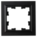 Изображение товара Рамка IEK BRITE 1 пост 84х84х11 мм, корпус - пластик, монтаж - универсальный, цвет - черный