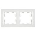 Изображение товара Рамка IEK BRITE 2 поста 84х155х11 мм, корпус - пластик, монтаж - универсальный, цвет - белый