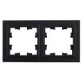 Изображение товара Рамка IEK BRITE 2 поста 84х155х11 мм, корпус - пластик, монтаж - универсальный, цвет - черный