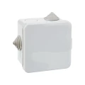 Изображение товара Коробка распаячная IEK для открытой проводки 80x80x50 мм, IP54, корпус - полистирол, 7 гермовводов, с откидной крышкой, цвет - серый