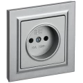 Изображение товара Розетка IEK Brite РСР10-1-0-БрА 1-местная скрытая без заземления алюминий
