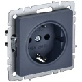 Изображение товара Розетка IEK Brite РС14-1-0-БрМ скрытая с заземлением 16А IP20 маренго