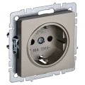 Изображение товара Розетка IEK Brite РС11-1-0-БрШ 1-местная скрытая с заземлением шампань 16 А