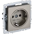 Изображение товара Розетка IEK Brite РС14-1-0-БрШ 1-местная скрытая с заземлением шампань