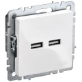 Изображение товара Розетка USB IEK Brite РЮ10-1-БрБ белая установка скрытая