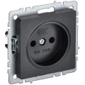Изображение товара Розетка IEK Brite 1-местная скрытая установка 10А IP20 черная