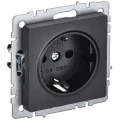 Изображение товара Розетка IEK Brite 1-местная для скрытой установки 16А IP20 с заземлением черная