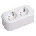 Изображение товара Розетка IEK Classic переносная 2-местная для открытой установки 16А IP20 белая