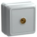 Изображение товара Розетка IEK Октава TV 1-местная для окрытой установки IP20 75Ом 5-862 МГц, оконечная, белая