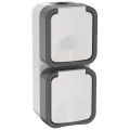 Изображение товара IEK Tors TS232 2-местная внешняя розетка IP55 белая с заземлением