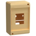 Изображение товара Корпус навесной IEK UNION Mini КМПн-4 66х89х139мм без двери, пластиковый, модулей - 4, рядов - 1, IP20, цвет - бежевый UIM-KP71-N-04-20-K34