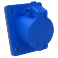 Изображение товара Розетка встроенная IEK MAGNUM ССИ-413, номинальный ток - 16 А, номинальное напряжение - 200-250 В, частота тока - 50 Гц, IP44, количество полюсов - 3, с заземлением, цвет - голубой