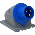 Изображение товара Вилка электрическая IEK ССИ-513, номинальный ток - 16 А, номинальное напряжение - 200-250 В, частота тока - 50 Гц, IP44, количество полюсов - 2, с заземлением, цвет - голубой/серый