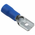 Изображение товара Разъем IEK РпИп 2-6-0.8 плоский луженый, сечение - 1.5-2.5мм2, толщина контактной части - 0.8мм, материал изоляции - ПВХ, цвет - синий, упаковка - 100шт, URP10-D25-D23-6