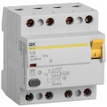 Изображение товара УЗО четырехполюсное IEK ВД1-63S 4P 63А AC300 тип AC, номинальный ток 63 А, ток утечки 300 мА MDV12-4-063-300
