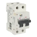 Изображение товара Автоматический выключатель модульный двухполюсный IEK ARMAT M06N 2P (C) 8А 6кА, сила тока 8А, тип расцепителя C, отключающая способность 6кА AR-M06N-2-C008