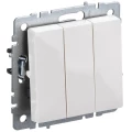 Изображение товара Трехклавишный скрытый выключатель IEK Brite IP20 10А белый