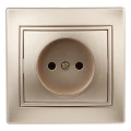 Изображение товара Розетка Intro Plano 2021 1-201-04 2P 16А 250В для скрытой установки шампань