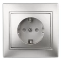 Изображение товара Розетка скрытая Schuko 16А IP20 Aлюминий Intro Plano 2021 1-202-03