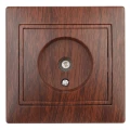 Изображение товара Розетка телевизионная Intro Plano 2021 1-301-10 одиночная, для скрытой установки, моноблок, IP20, цвет - венге