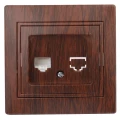 Изображение товара Розетка информационная Intro Plano 2021 1-303-10 тип разъема - RJ45, для скрытой установки, моноблок, IP20, цвет - венге