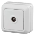 Изображение товара Розетка Intro Quadro 2Э-301 TV одиночная открытая монтаж IP20 белая