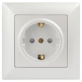 Изображение товара Розетка Intro Solo 2021 4-206 2P+E Schuko со шторками 16А IP20 перламутровая