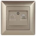 Изображение товара Розетка Intro Solo 2021 4-303 информационная RJ45, для скрытой установки, IP20, цвет - шампань