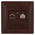 Изображение товара Розетка Intro Solo 2021 4-303 RJ45 для скрытой установки венге