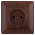 Изображение товара Розетка Intro Solo 4-201 2P 16А для скрытой установки с деревянным цветом
