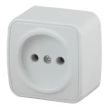 Изображение товара Розетка Intro Polo 3-201-01 2P 16А 250В для открытого монтажа белая