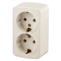 Изображение товара Розетка двойная Intro Polo 3-204-02 2х2P+E Schuko 16А 250В для открытого монтажа