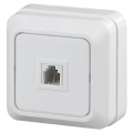 Изображение товара Розетка телефонная Intro Quadro 2-302-01 RJ11 для открытого монтажа белая